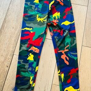 POLO RALPH LAUREN Girls L/G 12-14 150 Big Pony Camo Stretch Jersey Leggings